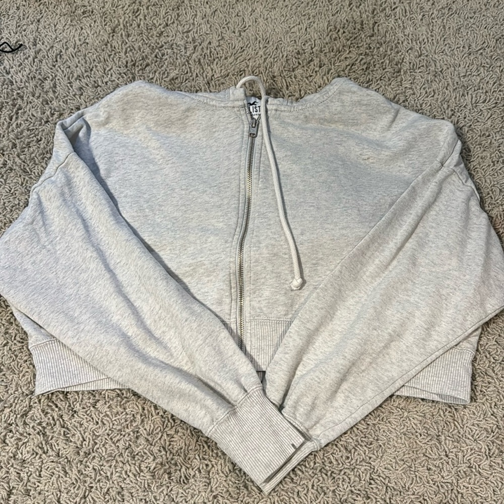 Cropped zip up from Hollister. Size small but could also pass as a medium.
